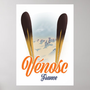Vénosc, France Affiche de ski
