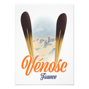 Vénosc, France Ski poster