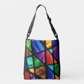 Venster abstract Glas in lood Crossbody Tas (Achterkant)