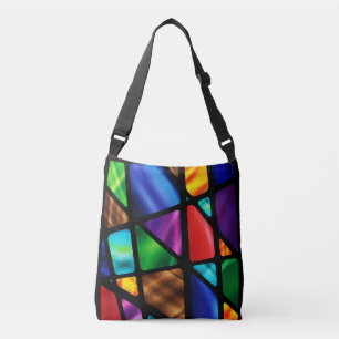 Venster abstract Glas in lood Crossbody Tas