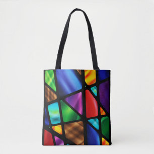 Venster abstract Glas in lood Tote Bag