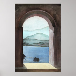 Venster bij Kreta Poster