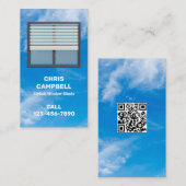 Venster Blinds Aangepaste QR Visitekaartje (Voorkant / Achterkant)