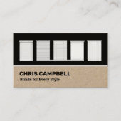 Venster Blinds Custom QR Kraft Visitekaartje (Voorkant)