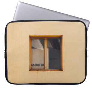 VENSTER BROWN WOODEN FRAMED GLASS LAPTOP SLEEVE