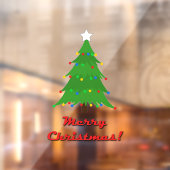 Venster Cling, Kerstboom grootte: 5x7.5" Raamsticker (Vel 2)