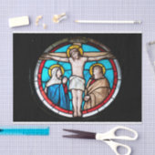 Venster Crucifixatie-Glas in lood Tissuepapier (Craft)