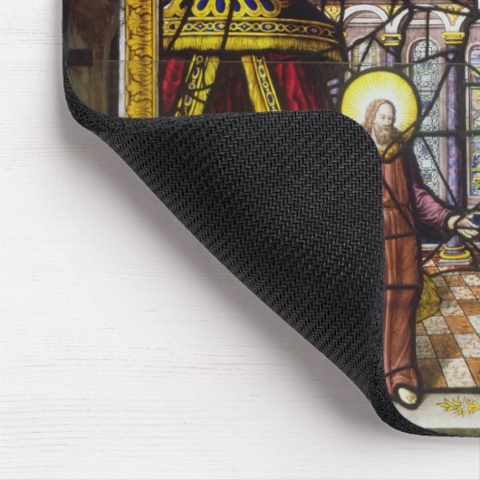 Venster dat het Verzamelen van Manna toont Muismat (Hoek)