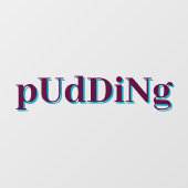 Venster/deurklamp aanpassen - Pudding ontwerp Raamsticker (Vel)