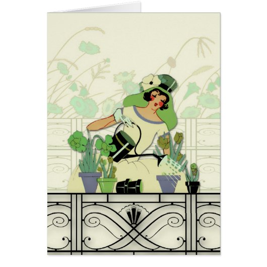 VENSTER GARDEN, ART DECO LADY: SUMMER GREENS (Voorkant)