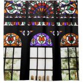 Venster Glas in lood Douchegordijn (Voorkant)