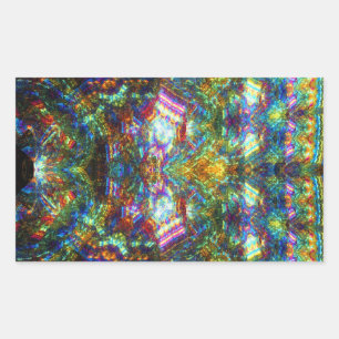 Venster Glas in lood Rechthoekige Sticker