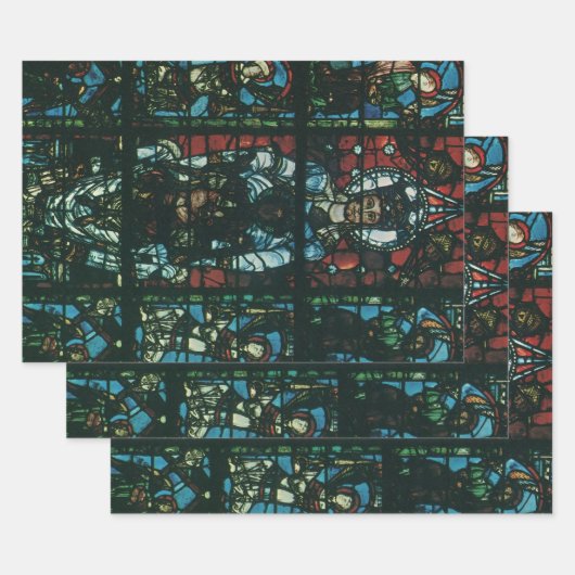 Venster Glas in lood religieuze kerk Inpakpapier Vel (Set)