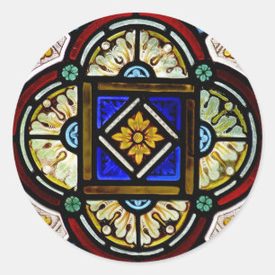 Venster Glas in lood Ronde Sticker