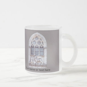 Venster Glas in lood San Marco Winged Lion Matglas Koffiemok