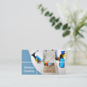 Venster, glas, Visitekaartje voor het schoonmaken (Staand voorkant)