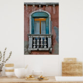 Venster in Venetië Poster (Keuken)