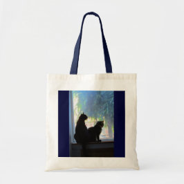 Venster Katten verzamelen Tote Bag