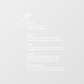 Venster Koppeling Trouwbalk Menu Teken Script Raamsticker (Vel)