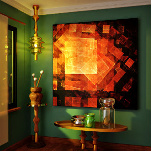 Venster Licht Abstract Kunstschildpad Afdrukken va