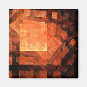 Venster Licht Abstract Kunstvierkant Magnet Magneet
