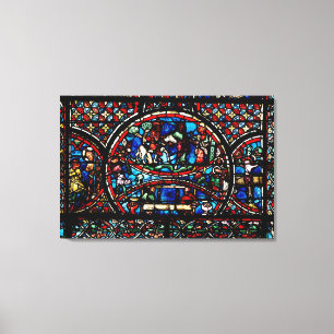 Venster met de Goede Samaritaan Canvas Afdruk