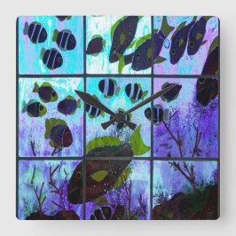 Venster op de Oceaan Vierkante Klok