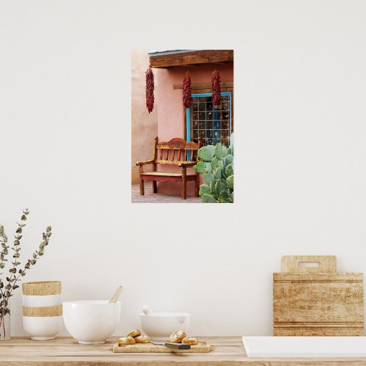 Venster Oude stad Albuquerque-winkel Poster (Keuken)