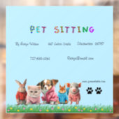 Venster Pet Sitting Sign Decaal Raamsticker (Vel 2)