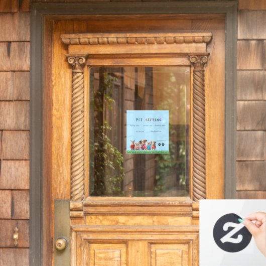 Venster Pet Sitting Sign Decaal Raamsticker (Huis Deur)