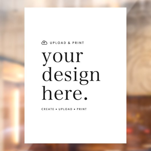 Venster Plakken Uw Ontwerp Upload 18 "x 24" Sign Raamsticker (Vel 2)