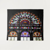 Venster regenboogGlas in lood Wandkleed (Voorkant (horizontaal))