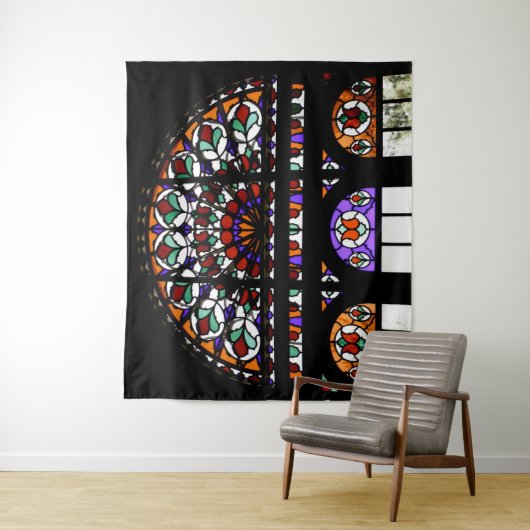 Venster regenboogGlas in lood Wandkleed (In situ)