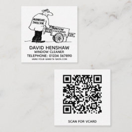 Venster reinigen of Venster reinigen Vierkante Visitekaartje