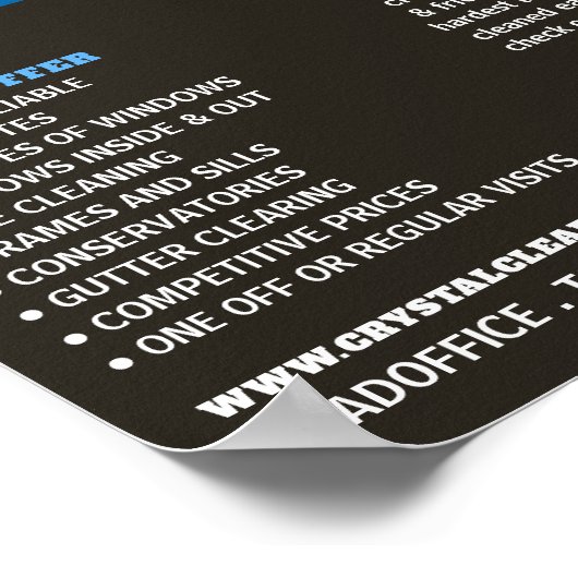 Venster reinigen, Windows reinigen, reinigingsserv Poster (Hoek)