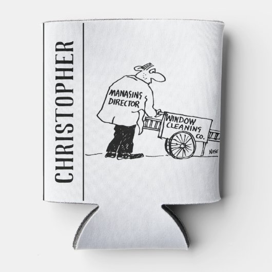 Venster reiniger met Windows-reinigingscabine Blikjeskoeler (Voorkant)