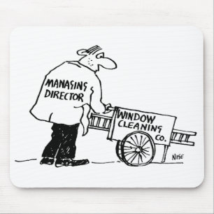 Venster reiniger met Windows-reinigingscabine Muismat