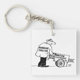 Venster reiniger met Windows-reinigingscabine Sleutelhanger