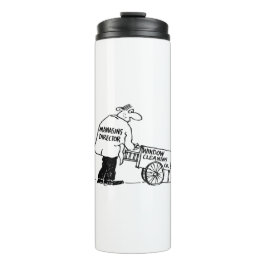 Venster reiniger met Windows-reinigingscabine Thermosbeker