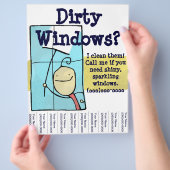 Venster Reinigingsbrochure Flyer (Hand)