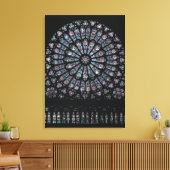 Venster roos Noord-transept Canvas Afdruk (Insitu (Woonkamer))