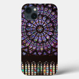 Venster Roos Notre Dame Cathedral Parijs iPhone 13 Hoesje