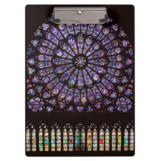 Venster Roos Notre Dame Cathedral Parijs Klembord (Voorkant)