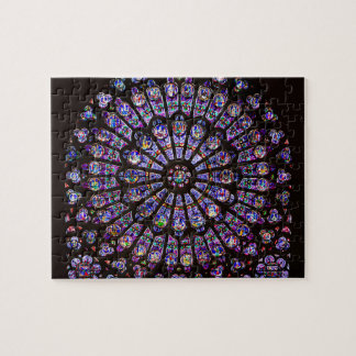 Venster Roos Notre Dame Cathedral Parijs Legpuzzel
