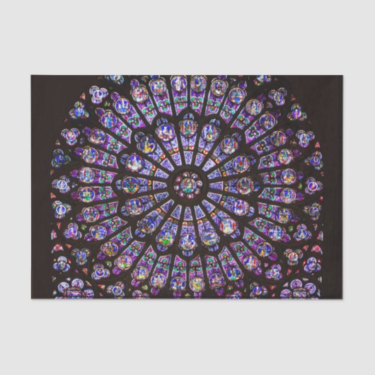 Venster Roos Notre Dame Cathedral Parijs Tissuepapier (Voorkant)