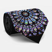 Venster Roos Notre Dame Stropdas (Opgerold)