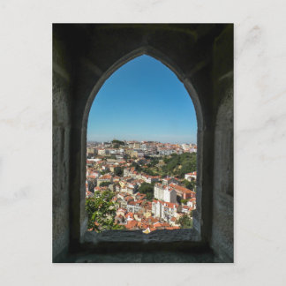 Venster Sao Jorge Castle, Portugal - Briefkaart
