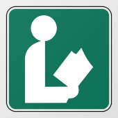 Venster Sluiting bibliotheeksymbool voor wegteken Raamsticker (Vel)