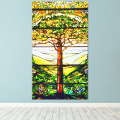 Venster spiritueel Schilderachtig landschap Canvas Afdruk (Insitu (Houten vloer))