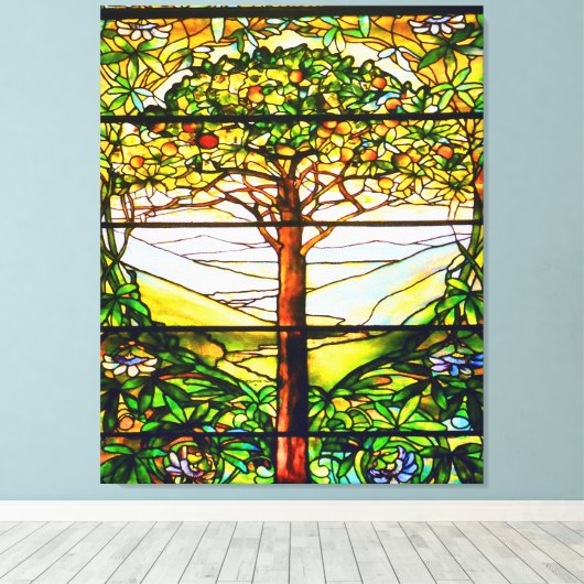 Venster spiritueel Schilderachtig landschap Canvas Afdruk (Insitu (Houten vloer))